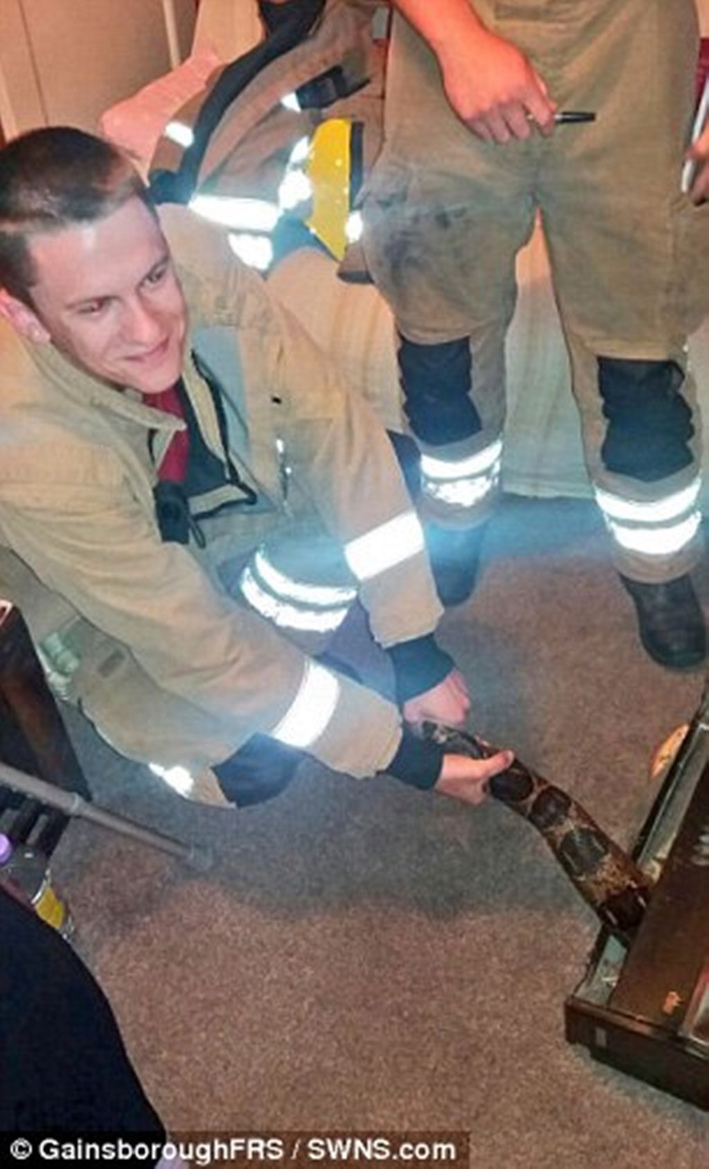 Женщина заставила пожарных спасти свою домашнюю змею, которая осталась в горящем доме